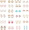 TAOMOCO 24 Pairs Hypoallergenic Stud Earrings Set for Girls Sensitive Ears With Stainless Steel Post Colorful Cute Earrings for Girls Women.