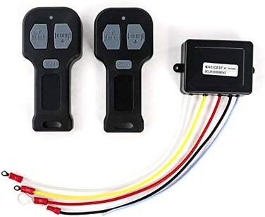 QWORK 12V Recovery Wireless Winch, 2 Remote Control Kit.