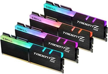G.SKILL G. SKILL Trident Z RGB Series (Intel XMPDDR4 RAM 128GB (4x32GB3600MT/s CL18-22-22-42 1. 35V Desktop Computer Memory UDIMM (F4-3600C18Q-128GTZR.