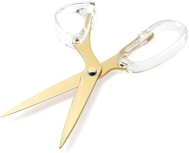 OfficeGoods AcrylicStainless Steel 9" Scissors - Modern Design for the Stylish Home, Office, or School - Perfect for ArtsCrafts, Scrapbooking, Fabric,Sewing - Gold.