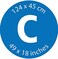 Brabantia Size C (124 x 45cmIroning Board Cover with Thick 8mm Padding (MetallisedEasy-Fit, 100% Cotton.