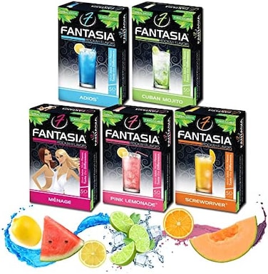 Fantasia Herbal, Hookah Shisha Flavors, TobaccoNicotine Free, Citrus Variety Pack, 50-Gram (Pack of 5C5.
