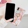 جراب Qokey متوافق مع iPhone SE 2020، متوافق مع iPhone 7/8، غطاء أنيق ولطيف من الرخام مقاس 4.7 بوصة للنساء والفتيات، مزود بحلقة دوارة 360 درجة وحامل، غطاء TPU ناعم مقاوم للصدمات، شبكة لامعة.