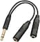 TISINO 6. 35mm (1/4 inchJack Splitter Cable, 6. 35mm TRS Stereo Male to Dual 6. 35mm TRS Stereo Female Jack Quarter Inch Splitter Cord - 8 inches /20cm.