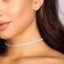 Cryshimmer 5 Pieces Silver Rhinestone Choker Necklaces for Women Dainty Diamond Choker Crystal Choker Necklaces Set Bridesmaid Jewelry.