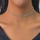 Cryshimmer 5 Pieces Silver Rhinestone Choker Necklaces for Women Dainty Diamond Choker Crystal Choker Necklaces Set Bridesmaid Jewelry.
