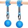 مقابض SELEWARE Pull Up Power Ball Hold Grips متينة وغير قابلة للانزلاق، أداة تدريب القوة لتسلق الصخور، تمارين السحب لأعلى، تمارين Kettlebells، اللياقة البدنية، تمارين التسلق، أزرق (عبوة من قطعتين).