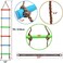 Xinlinke Climbing Rope Ladder Kids Tree Swing with Hanging Strap, Indoor and Outdoor Backyard Playground Play Swing Sets Climber Training Accessories Attachment.