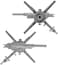 BMC Toys Classic WW2 German 88mm Artillery - 2pc Gray Plastic Army Men Accessories.