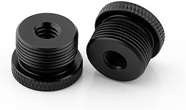 SAVITA 2pcs Mic Foot Adapter Screw Thread Adapter 1/4 Female to 5/8 Male Tripod Screw Adapter for Camera Monitor Microphone Stand.