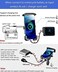 حامل هاتف مقاوم للماء للدراجات النارية من KEWIG بتقنية Qi بقوة 15 واط، ومنفذ شحن سريع USB-C بقوة 20 واط، وقفل تلقائي، وحامل هاتف محمول سريع الفتح للمقود مناسب للهواتف من 4 إلى 7 بوصات.