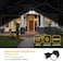 LUTEC 2 Packs P6221B 2000 Lumen 18 Watt 28 LED Dual-Head Flood Light Outdoor, Waterproof Exterior Security Wall Light for Patio, Garden,Yard-Black.