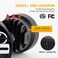 LUTEC 2 Packs P6221B 2000 Lumen 18 Watt 28 LED Dual-Head Flood Light Outdoor, Waterproof Exterior Security Wall Light for Patio, Garden,Yard-Black.