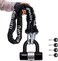 BIGLUFU Bike Chain Lock, 120cm Long Heavy Duty Motorcycle Lock, 12mm Thick Cycling Chain Lock High Security Chain Locks for Bicycle, Motorcycle, Door, Gate, Fence, Scooter.