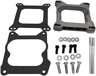 محول مكربن ​​مفتوح من GSKMOTOR مقاس 3/4 بوصة، مشعب رباعي الفتحات من Quadrajet إلى Holley Edelbrock 9130.