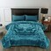 MERRY HOME JML Fleece Blanket King Size, Heavy Korean Mink Blanket 85 X 95 Inches- 9 Lbs, Single Ply, Soft and Warm, Thick Raschel Printed Mink Blanket for Autumn,Winter,Bed,Home,Gifts, (Teal.