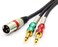 SiYear 6. 6FT XLR 3 Pin Male to Double 6. 35mm 1/4" TS Male Y Splitter Cable, Dual Mono Male (1/4 inch6. 35mm to XLR Male Plug Stereo Microphone Cables(2M.