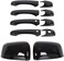 sportuli Black Mirror CoversDoor Handle Covers Replacement for 2011-2019 J-eep Grand CherokeeD-odge Durango.