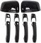sportuli Black Mirror CoversDoor Handle Covers Replacement for 2011-2019 J-eep Grand CherokeeD-odge Durango.