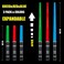 LESUTER TOYS 3 pack 3 colors Light Up Swords Saber with FX Sound(Motion Sensitiveand Realistic Handle for Kid, Expandable Light Toy for Halloween Dress Up Parties, Xmas Present, Galaxy War Fighters an