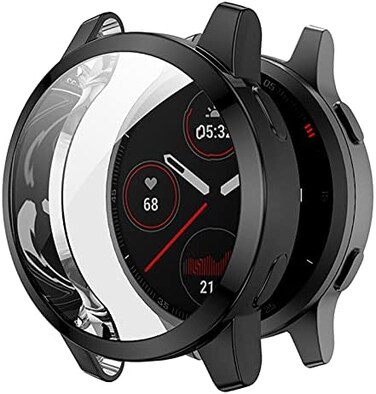 غطاء حماية MOTONG لجهاز Garmin Venu 2 - غطاء حماية TPU كامل التغطية لجهاز Garmin Venu 2/Garmin Vivoactive 4 (أسود، Venu 2).