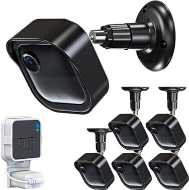 Gresur Blink XT2 Camera Mounts, 360 Adjustable Mount and Weather Proof Housing with Blink Sync Module Outlet Mount for Blink XT2 XT Indoor Outdoor Home Security Camera System (Black, 5 Pack.