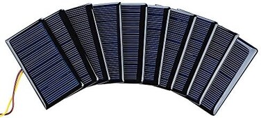 SUNYIMA 10Pcs 5V 60mA Mini Polycrystalline Solar Panels Cells 68mmx37mm/2. 67"x1. 45" for DIY Solar Cells Projects Toys.