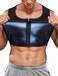 SHAPERIN Men Neoprene Sauna Zipper Waist Trainer Vest Tank Top Trimmer Body Shaper with Two Belt.