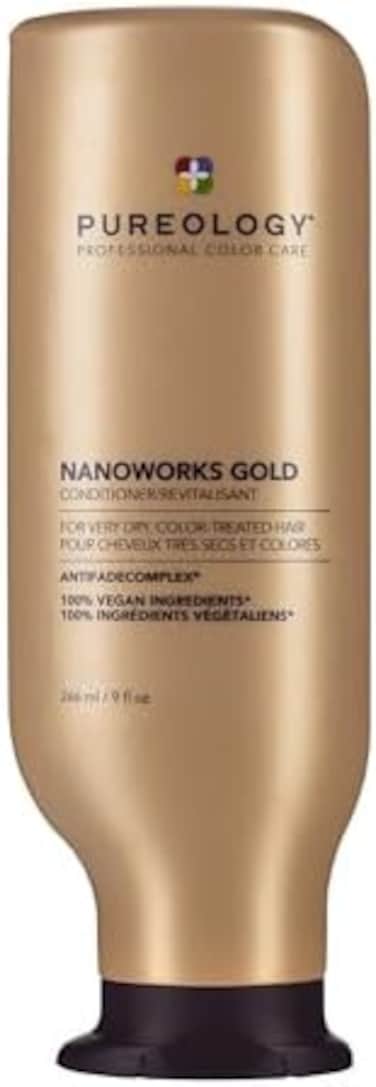 Pureology Nanoworks Gold, Conditioner, For Fine, Very Dry, Colour-Treated Hair, Restores And Strengthens Hair, Vegan Formulas, Sulphate Free for a Gentle Cleanse.
