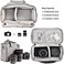 حقيبة كاميرا FOSOTO مع غطاء مطري مقاوم للماء متوافقة مع كاميرات Nikon D3500 D5600 D7500 D610 و Canon EOS 4000D 2000D SL3 T7 SX530 و Fujifilm X-T20، لون رمادي.