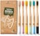 Greenzla Kids Bamboo Toothbrushes (6 PackBPA Free Soft Bristles ToothbrushesEco-Friendly, Natural Bamboo Toothbrush SetBiodegradableCompostable Charcoal Wooden Toothbrushes.