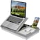 Lapgear Ergo Pro Lap Desk With 20 Adjustable Angles, Mouse Pad, And Phone Holder - Gray - Fits Up To 15. 6 Inch Laptops And Most Tablets - Style No. 49405.