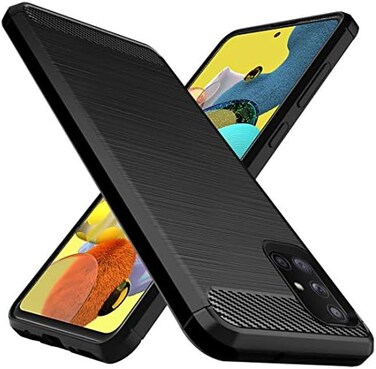 Osophter for Samsung Galaxy A51 5G Case Shock-Absorption Flexible TPU Rubber Protective Cell Phone Cover for Samsung Galaxy A51 5G(Black.