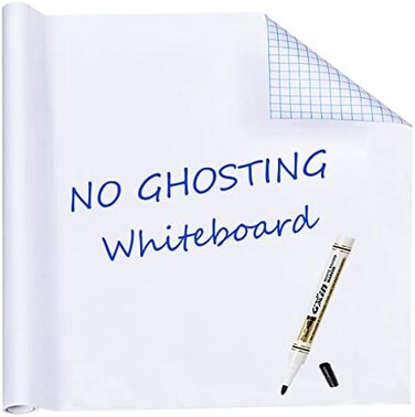 HAMIGAR Whiteboard Stick, White Board Stick on Wall, Dry Erase Board Sticker for Wall, Peel and Stick Whiteboard Paper, Self Stick Removable Wallpaper Homeworking Office Home 17. 5x78. 7 Inch (45x200c