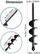 Linkhood Auger Drill Bit 1. 8"x15", Garden Plant Flower Bulb Auger Rapid Planter BulbBedding Plant Auger for 3/8" Hex Drive Drill Earth Auger Drill Fence Post Umbrella Hole Digger(1. 8x15 in/4. 6 x37.