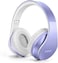 TUINYO Wireless Headphones Over Ear, Bluetooth Headphones with Microphone, Foldable Stereo Wireless Headsetfor Travel Work TV PC Cellphone-Purple.