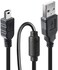 VSEER 2 Pack 10ft PS3 Controller Charger Cable - Magnetic Ring Mini USB Data Charging Cord for PS Move/PS3/PS3 Slim Wireless Controller, TI84 Plus CE, Digital Camera.