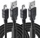 VSEER 2 Pack 10ft PS3 Controller Charger Cable - Magnetic Ring Mini USB Data Charging Cord for PS Move/PS3/PS3 Slim Wireless Controller, TI84 Plus CE, Digital Camera.
