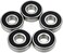 Rannb 6201RS Ball Bearing Double Sealed Deep Groove Bearing Steel 12mm x 32mm x 10mm- Pack of 5.