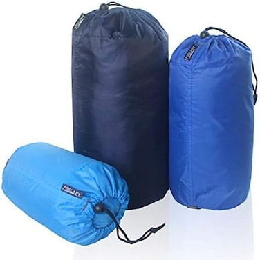 Frelaxy Stuff Sack Set 3-Pack (3L5L9L, Ultralight Ditty Bags with Dust Flap for Traveling Hiking Backpacking.