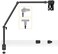 PICTRON VIJIM LS08 Flexible Overhead Camera Mount Desk Stand, Webcam Stand Microphone Boom Arm Tabletop Photography Videography Live Stream Table clamp Mount.