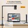 PICTRON VIJIM LS08 Flexible Overhead Camera Mount Desk Stand, Webcam Stand Microphone Boom Arm Tabletop Photography Videography Live Stream Table clamp Mount.