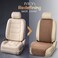 IVICY Linen Car Seat Cover for All Seasons SoftBreathable Front Premium Covers with Non-Slip Protector Universal Fits Most Automotive, Van, SUV, Truck - 1 Unit.