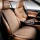 IVICY Linen Car Seat Cover for All Seasons SoftBreathable Front Premium Covers with Non-Slip Protector Universal Fits Most Automotive, Van, SUV, Truck - 1 Unit.