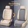IVICY Linen Car Seat Cover for All Seasons SoftBreathable Front Premium Covers with Non-Slip Protector Universal Fits Most Automotive, Van, SUV, Truck - 1 Unit.
