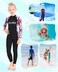 Skyone Full Body Kids Swimsuit One Piece Rash Guard Long Sleeve Wetsuit Skin for Girls Boys.