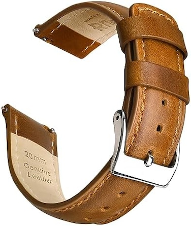 Ritche Quick Release Leather Watch Bands Genuine Watch Straps for Men Women- 18mm 20mm 21mm 22mm 23mm 24mm Top Grain Leather Watch Strap.