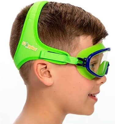 Frogglez Frogg Youth Wide View Anti-Fog Crystal Clear Swim Goggle Mask for Kids under 10 (Ages 3-10Recommended by Olympic Swimmers; Premium Pain-Free Strap, Green.