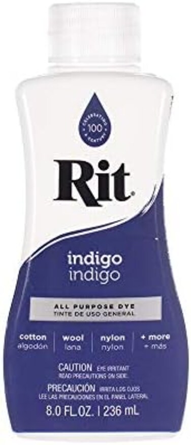 Craft County Rit Dye Liquid &ndash; Wide Selection of Colors &ndash; 8 Oz. (Indigo.