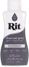 Craft County Rit Dye Liquid &ndash; Wide Selection of Colors &ndash; 8 Oz. (Charcoal Grey.